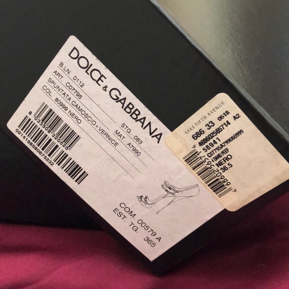 Dolce & Gabbana 4 Buckle Patent & Suede Heels - Picture 10 of 10